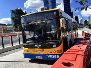 TFB1389 MAN 18.310 CNG arriving into Cultural Centre doing a 110 service.
