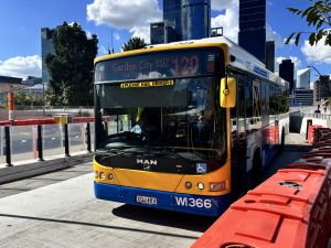 TFB1296 MAN 18.310 CNG arriving into Cultural Centre on a 120 service.