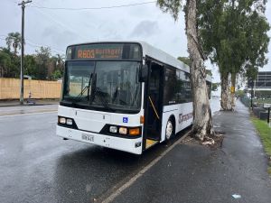 Thompson Bus Services 076GJT at Northgate doing Rail Replacement works.