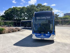 Brisbane Metro 9011 at UQ Lakes Station testing getting ready for the start of M2 services.