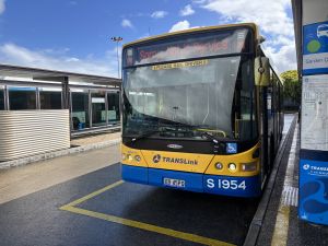 TFB1954 Volvo B7RLE at Garden City Interchange Out of Service.