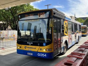 TFB1354 MAN 18.310 CNG arriving into Cultural Centre doing a 180 service.