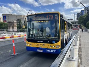 TFB1427 MAN 18.310 CNG departing Cultural Centre doing a 180 service.