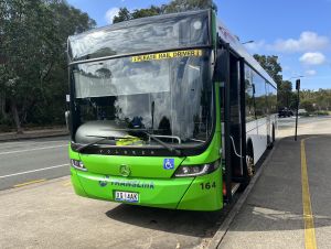 Hornibrook Buslines 164 at North Lakes College doing a school run.