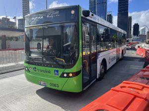 Thompson Bus Services 0083 at Cultural Centre Station.