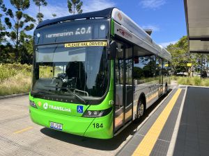 Hornibrook Buslines 184 at North Lakes station terminating.