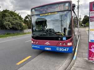 TFB2047 Volvo B7RLE at Ashgrove after finishing a 61 service.