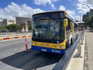 TFB1324 MAN 18.310 CNG departing Cultural Centre doing a 160 service.