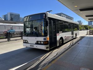 Thompson Bus Services 073GJT at South Bank Busway doing Rail Replacement works.